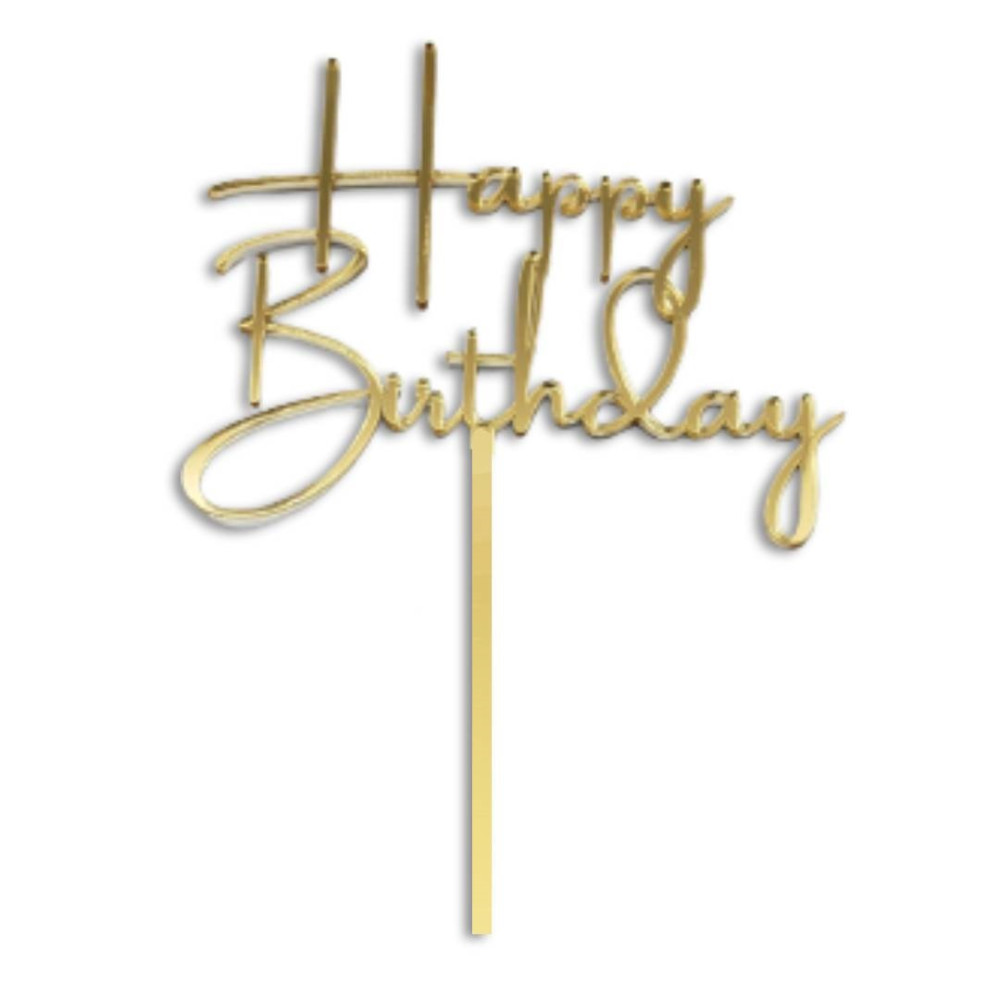 Topper espejo Happy birthday 