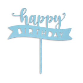 Topper Happy birthday azul