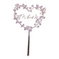 Topper Corazon flores Mom Rose gold