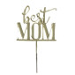 Topper best Mom dorado espejo
