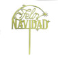 Topper espejo Feliz navidad #10 Dorado