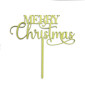 Topper espejo Merry christmas #3 Dorado