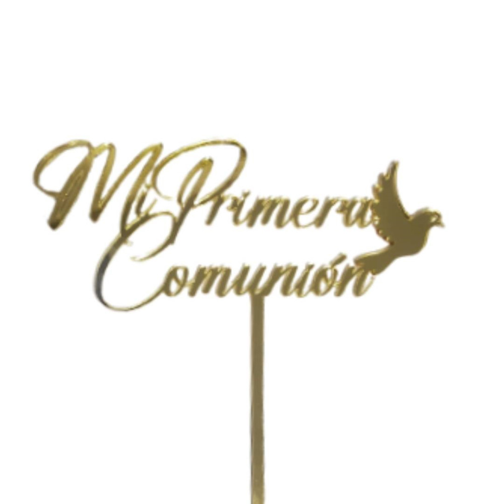 Topper mi primera comunion paloma espejo