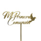 Topper mi primera comunion paloma espejo