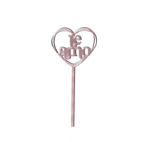 Topper Mini corazón Te amo
