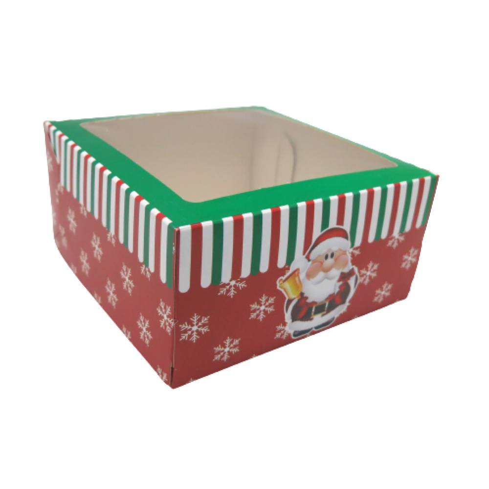 Caja empaque cupcakes navidad x 4 cav