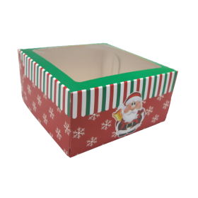 Caja empaque cupcakes navidad x 4 cav