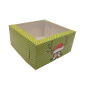 Caja empaque cupcakes navidad x 4 cav