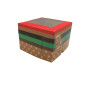 Caja decorada cupcake navidad x und