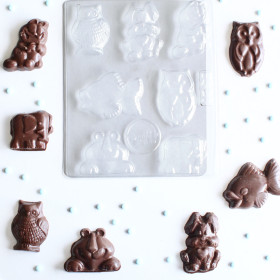 Molde chocolate animalitos x 7