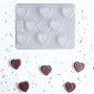 Molde chocolate corazones surtidos x 8