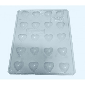 Molde chocolate corazones x 20 cav