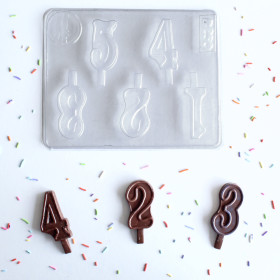 Molde chocolate numeros