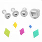 Cortadores push print diamante x 4 unidades