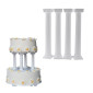 Columnas largas torta x 4 und