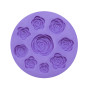 Molde silicona rosas x 9