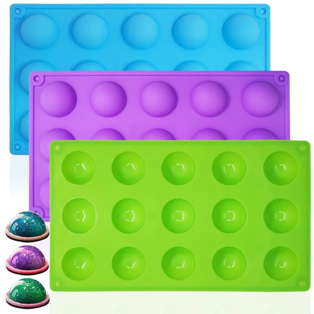 Molde en silicona semiesfera x 15 cav