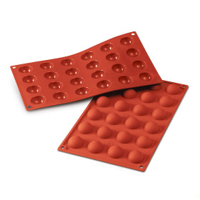 Molde en silicona semiesfera x 24 cav