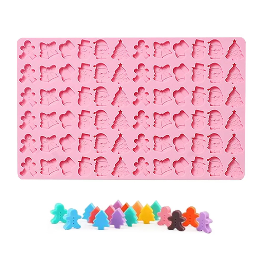 Molde silicona choco navidad x 72