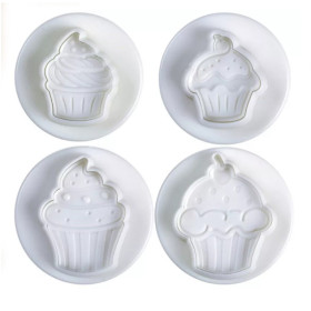 Cortadores push print cupcake x 4