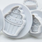 Cortadores push print cupcake x 4