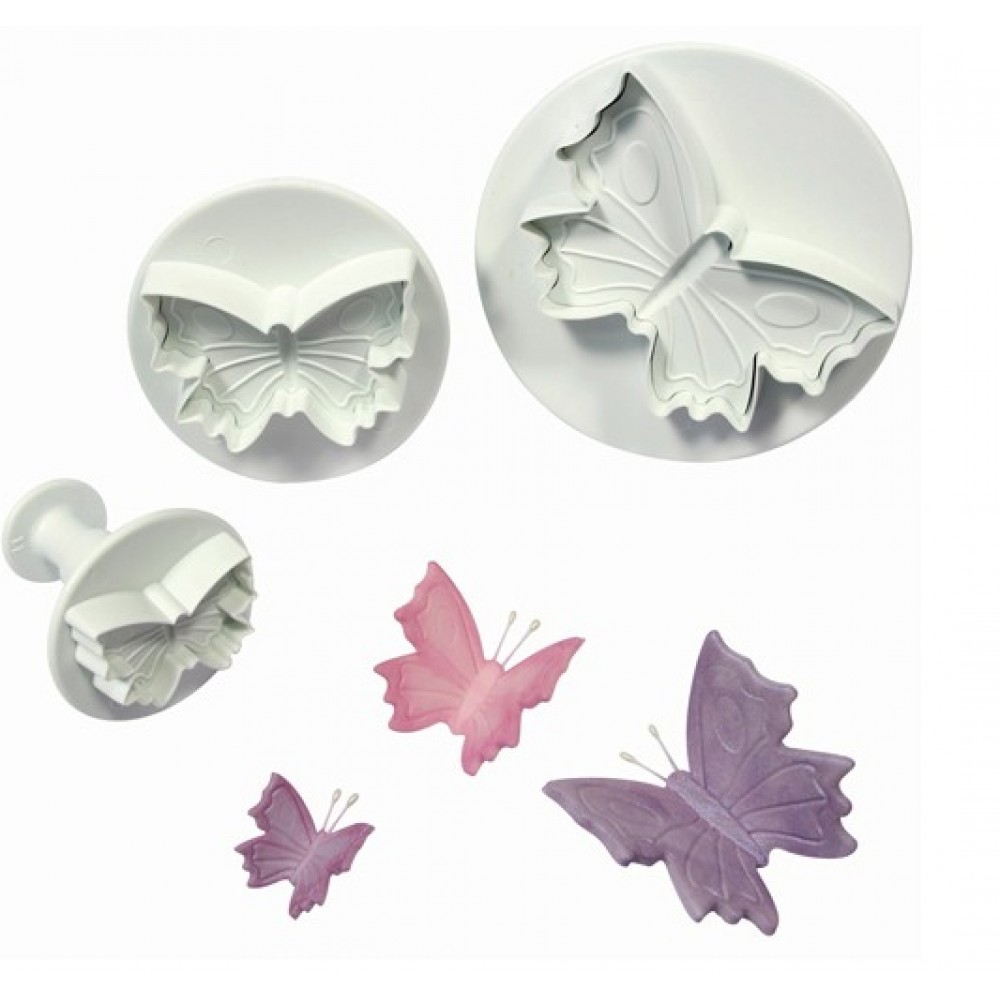 Cortador push print mariposas x 3 Und