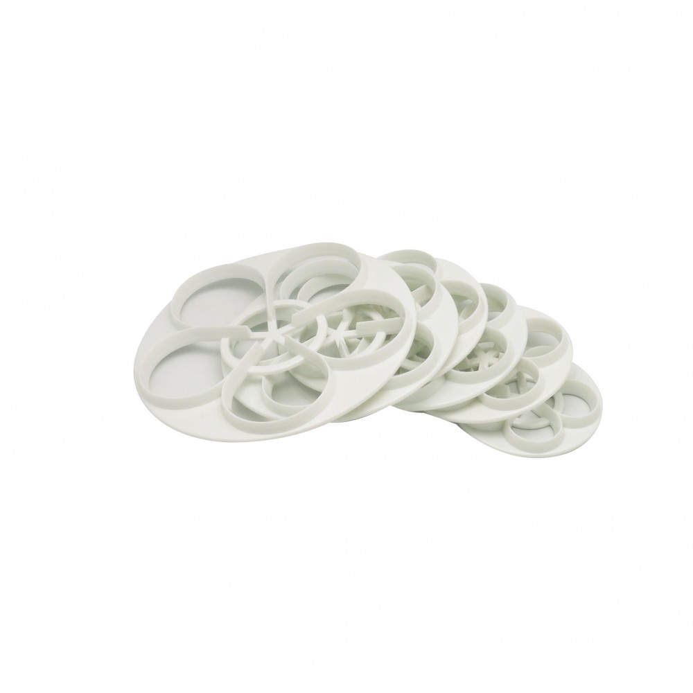 Cortador pasta de goma flor X 6 Cav