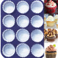 Molde silicona cupcake x 12 cav