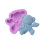 Molde silicona osito corazón