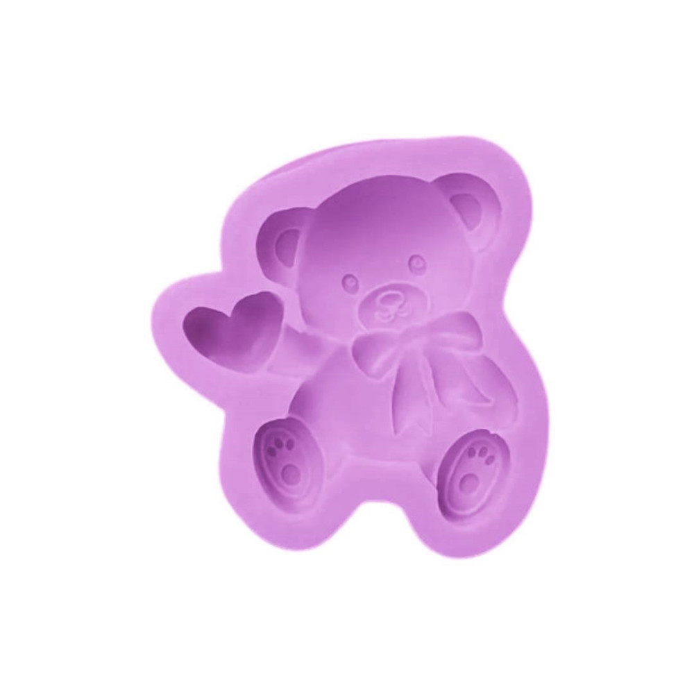Molde silicona osito corazón
