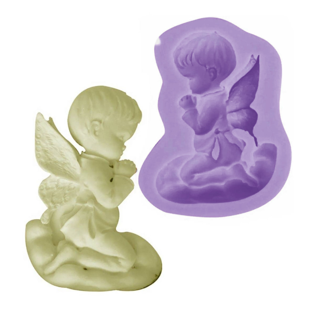 Molde silicona angelito rezando