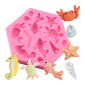 Molde silicona animales marinos