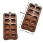 Molde silicona choco cara cerditos x10 Cav