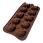 Molde silicona choco cara cerditos x10 Cav