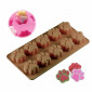 Molde silicona choco huellitas x10