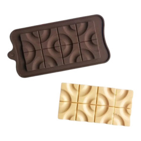 Molde silicona choco barra circulos