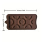 Molde silicona choco barra circulos