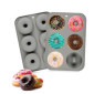 Molde silicona gris donuts x 6