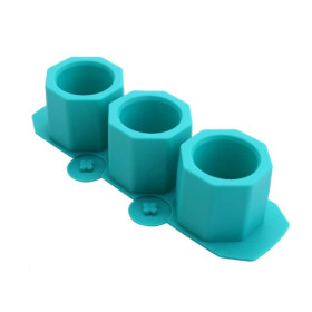 Molde en silicona vaso velas x 3 cav