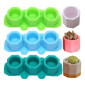 Molde en silicona vaso velas x 3 cav