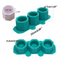 Molde en silicona vaso velas x 3 cav