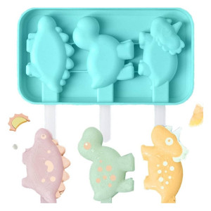 Molde silicona paleta dinosario x 3 Cav