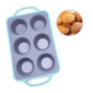 Molde cupcakes metal/silicona x 6 cavidades