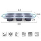 Molde cupcakes metal/silicona x 6 cavidades