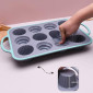 Molde cupcakes 3D metal/silicona x 6Cav
