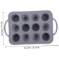 Molde cupcakes 3D metal/silicona x 6Cav