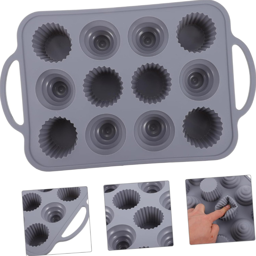 Molde cupcakes 3D metal/silicona x 6Cav