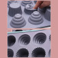 Molde cupcakes 3D metal/silicona x 6Cav
