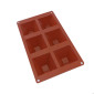 Molde profesional silicona piramide x 6