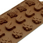 Molde silicona choco flor x 15 cav